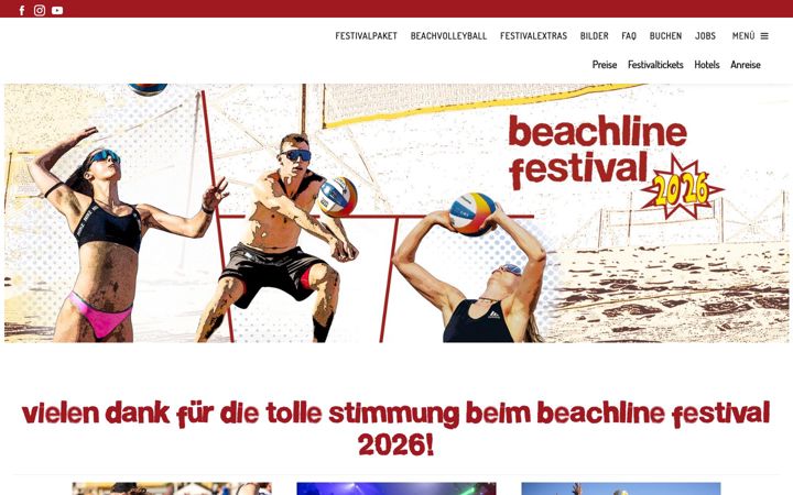 Captura de ecrã de beachline-festival.de