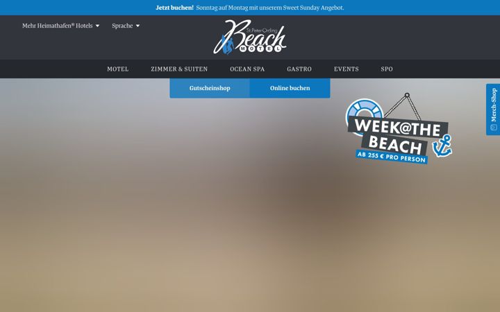Screenshot of beachmotel-spo.de