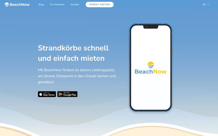 Screenshot of beachnow.de