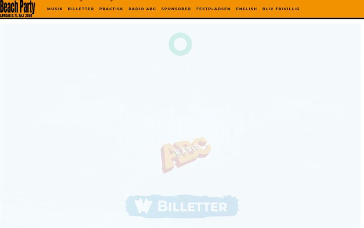 Screenshot of beachparty.dk