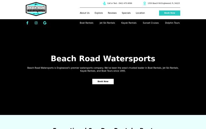 Екранна снимка на beachroadwatersports.net