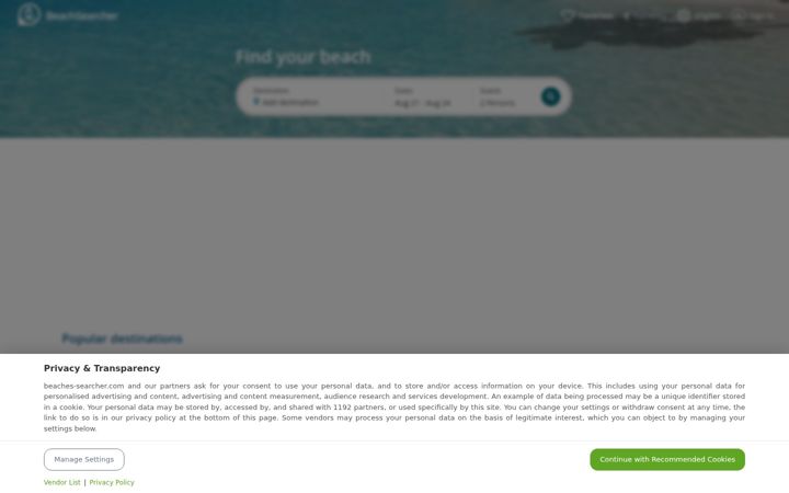 Skærmbillede af beachsearcher.com