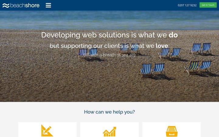 Screenshot of beachshore.co.uk