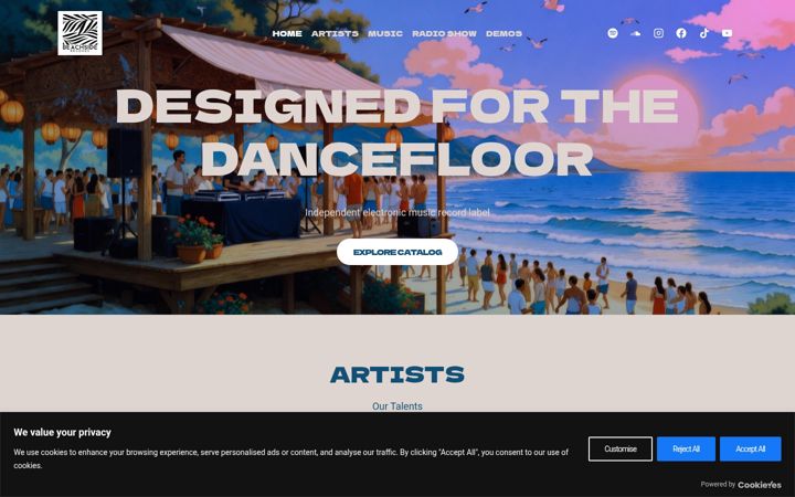 Screenshot of beachsiderecords.com