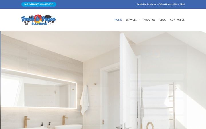 Screenshot of beachtobayouplumbing.com