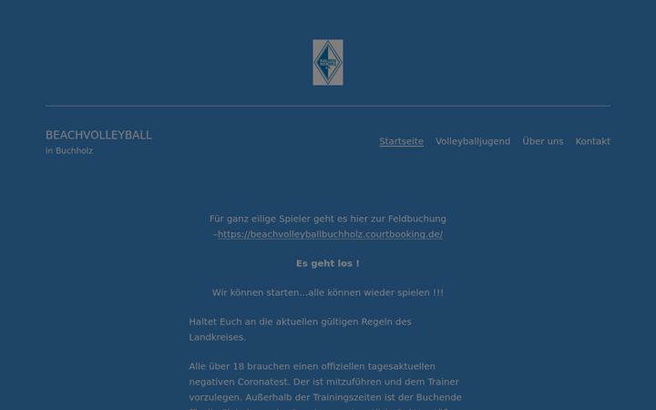 Screenshot of beachvolleyball-buchholz.de