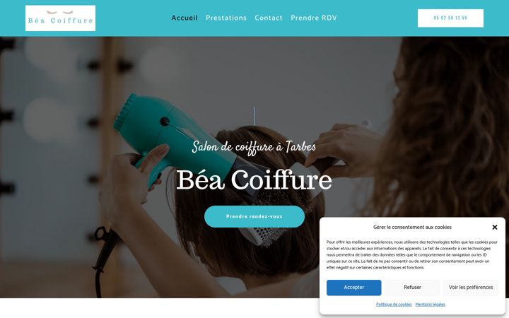 Screenshot του beacoiffure.fr