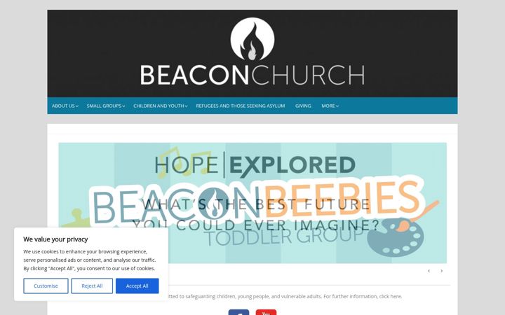 Screenshot of beacon-church.org.uk