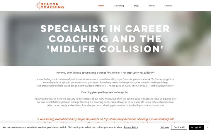 Screenshot of beacon-coaching.com