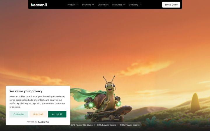 Screenshot of beacon.li