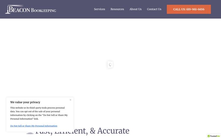 Screenshot of beaconbookkeeping.com