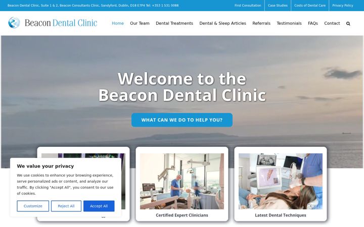 Screenshot of beacondental.ie