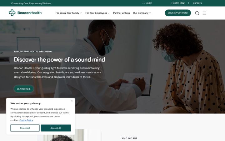 Screenshot of beaconhealth.africa