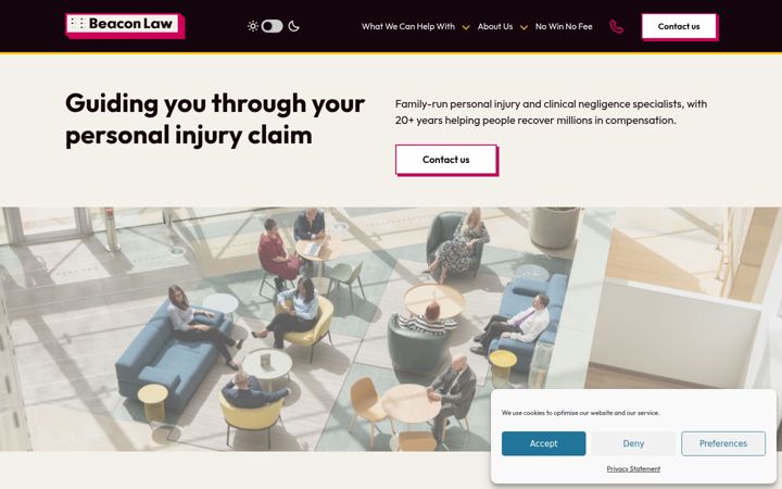 Screenshot von beaconlaw.co.uk