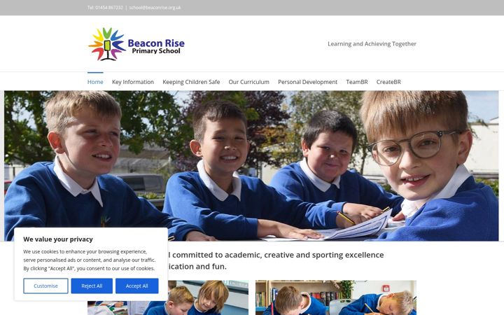 Screenshot von beaconriseprimaryschool.co.uk