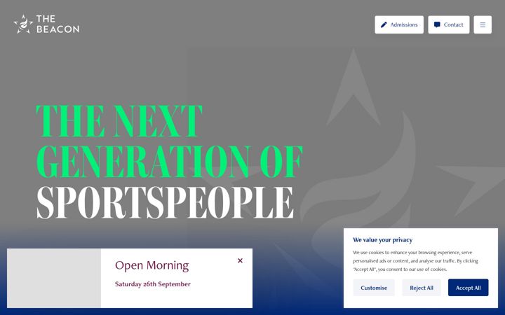 Screenshot of beaconschool.co.uk