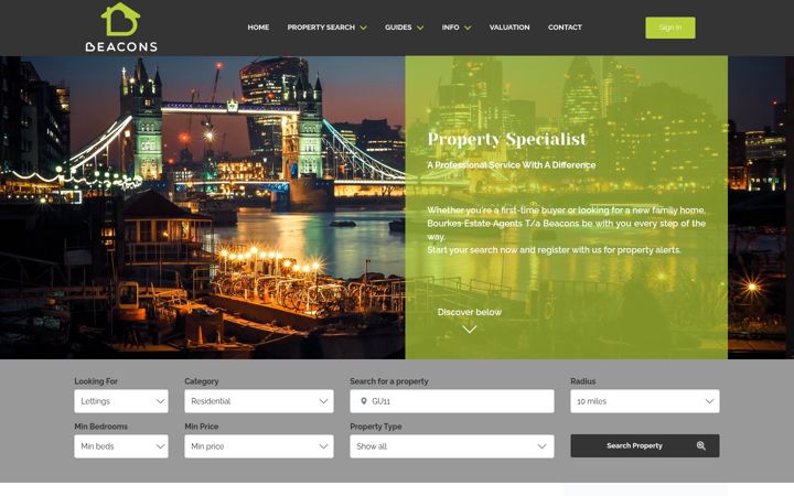 Screenshot of beaconshome.com
