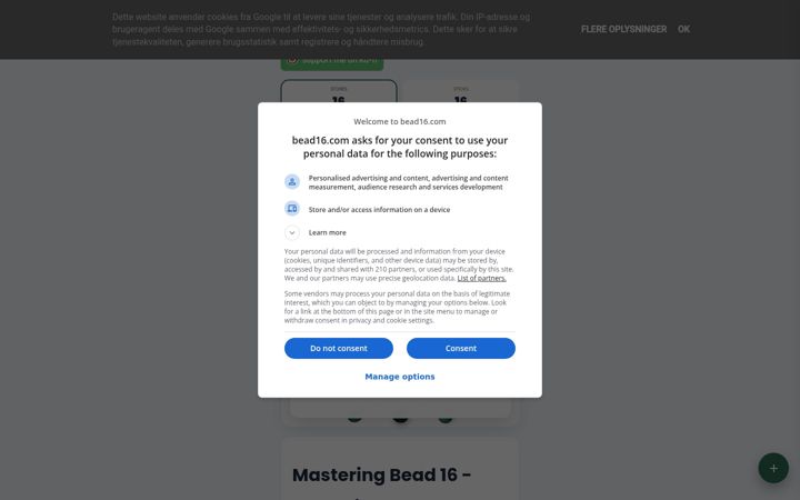 Screenshot of bead16.com