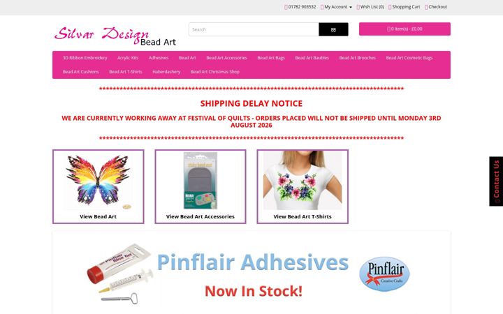 Screenshot of beadart.co.uk