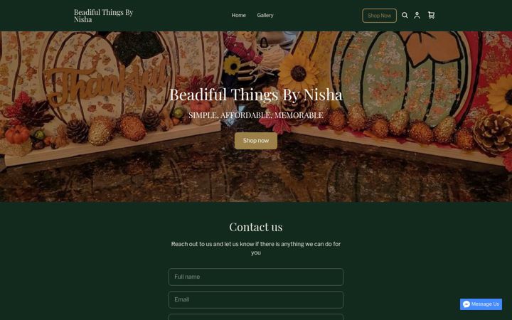 Screenshot of beadiful-things-by-nisha.com
