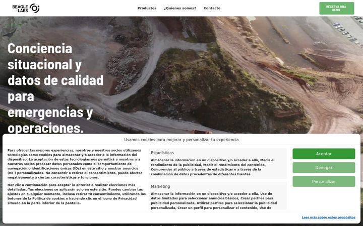 Screenshot of beagle-labs.eu