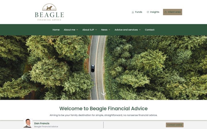 Captura de pantalla de beaglefinancialadvice.co.uk