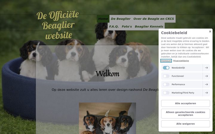 Screenshot of beaglier.nl