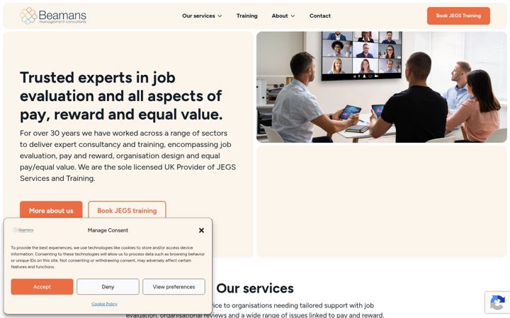 Screenshot of beamans.co.uk