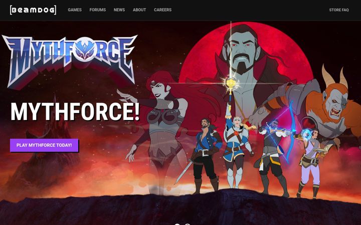 Screenshot of beamdog.com