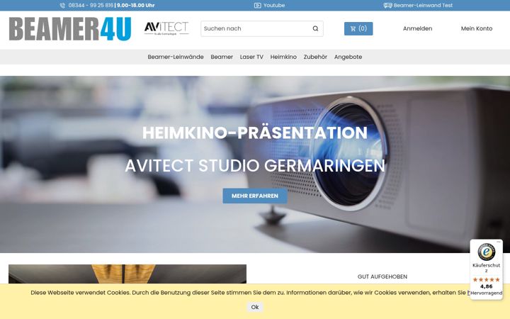 Screenshot of beamer4u.de