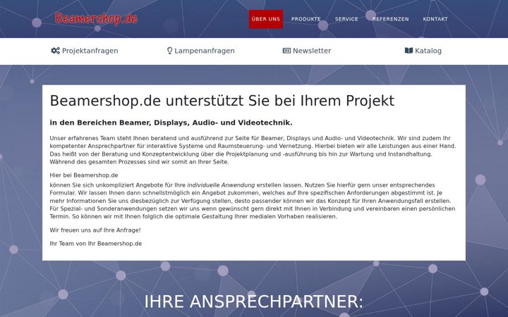 Screenshot of beamershop.de