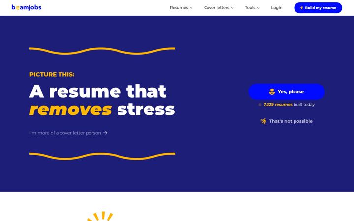 Screenshot di beamjobs.com