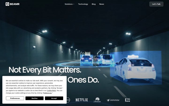 Screenshot of beamr.com