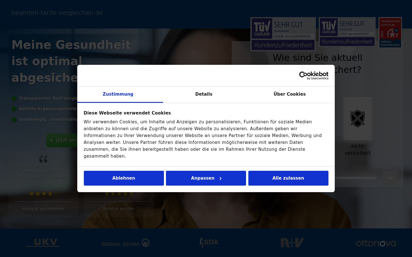 Ekrānuzņēmums ar piekrišanas baneri, kas tika rādīts pirms jebkādas mijiedarbības