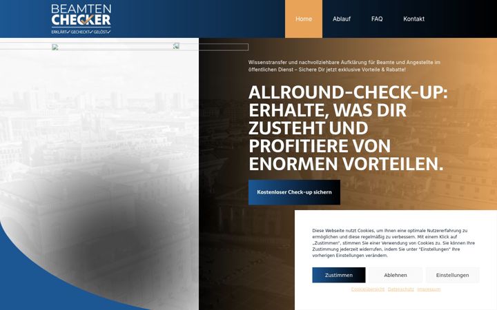 Screenshot of beamtenchecker.de