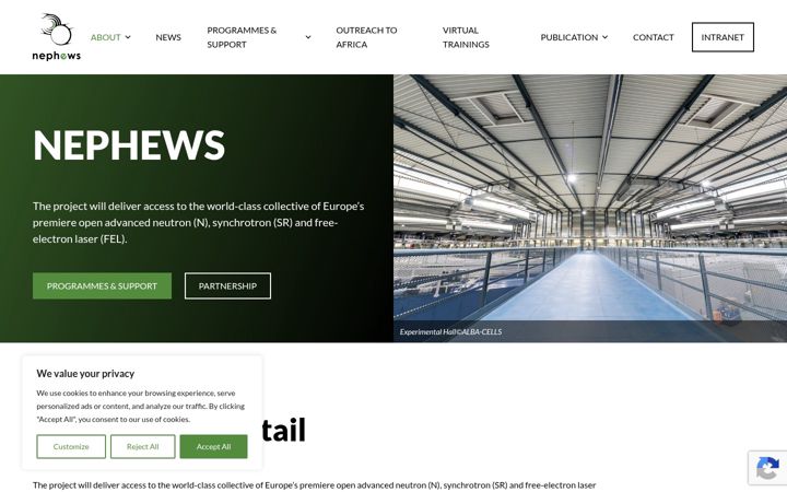 Snimka zaslona za beamtime.eu