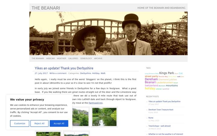 Captura de ecrã de beanari.co.uk
