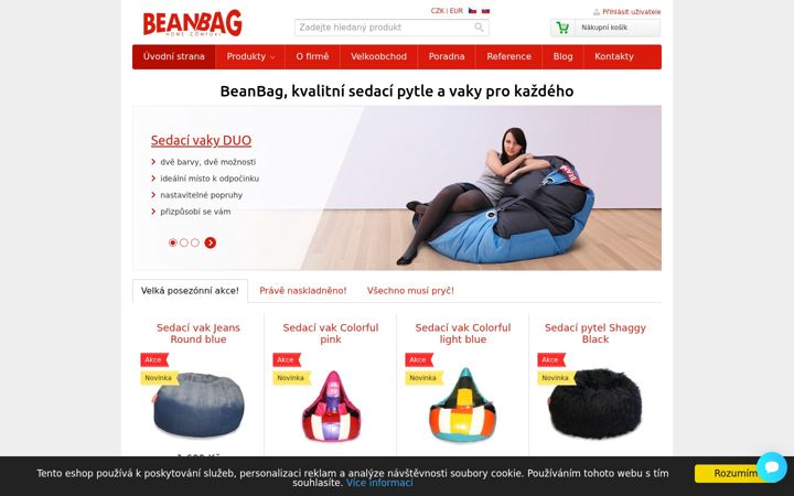 Screenshot of beanbag.cz