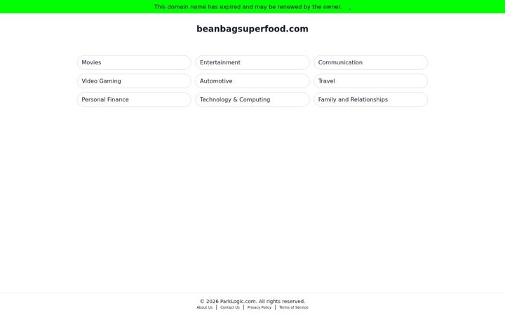 Screenshot of beanbagsuperfood.com
