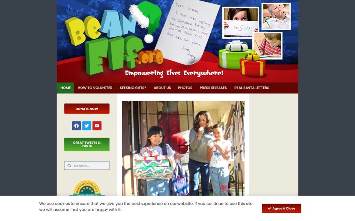 Captură de ecran a beanelf.org