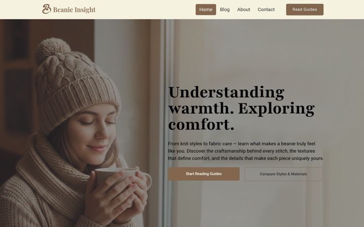 Screenshot of beanieinsight.com