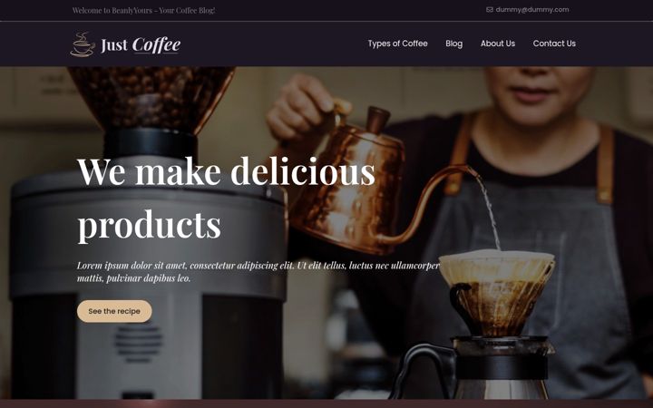 Screenshot of beanlyyours.com