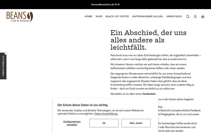 Screenshot of beans-roesterei.de