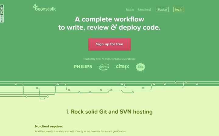 Screenshot of beanstalkapp.com