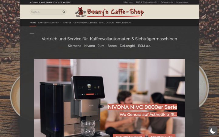 Screenshot of beanys.de