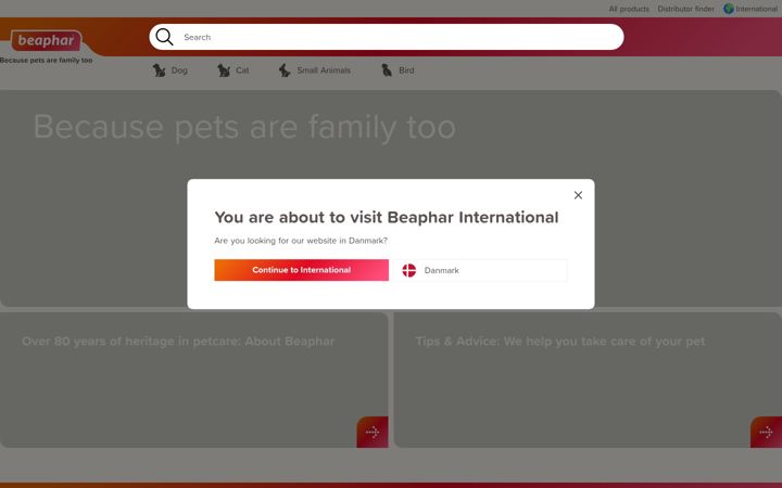 Screenshot of beaphar.com
