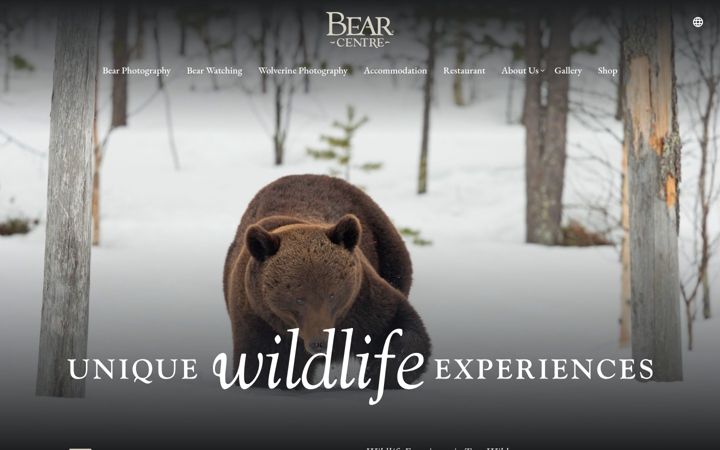 Captură de ecran a bearcentre.fi