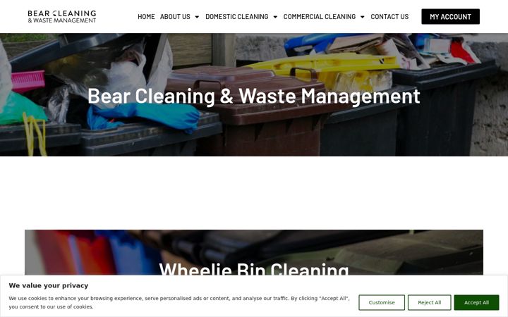 Captura de pantalla de bearcleaning.co.uk