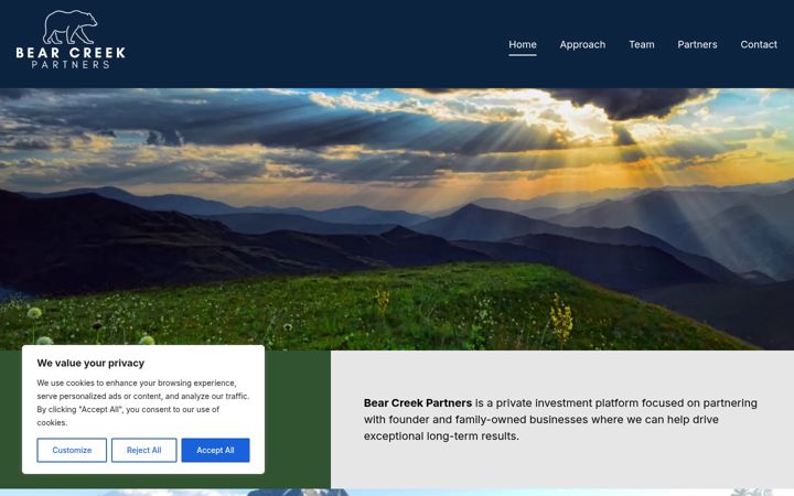 Screenshot of bearcreekpartners.com