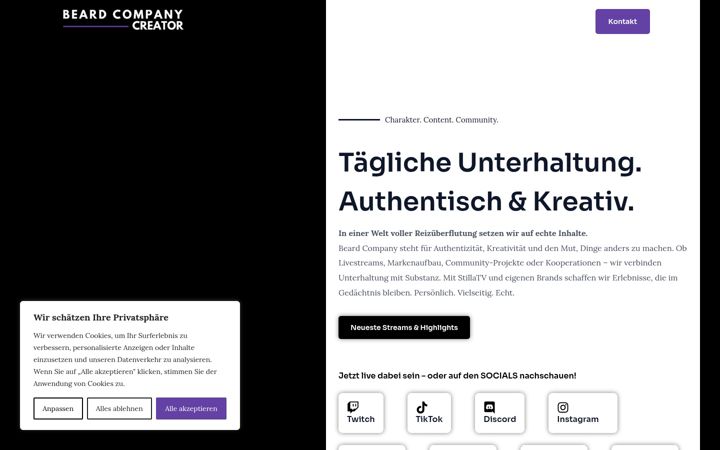 Screenshot van beard-company.de